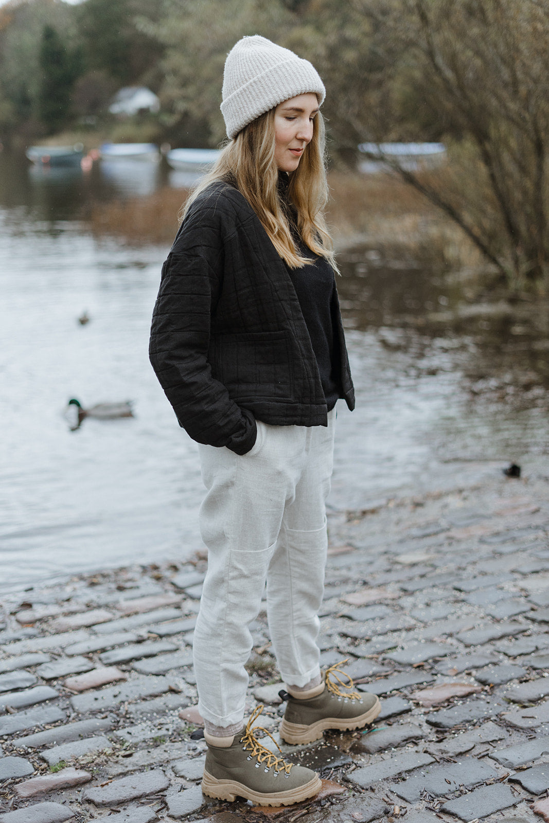 linen trousers