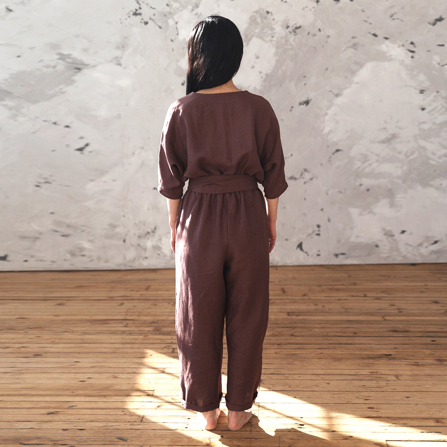 AYA JUMPSUIT GRAPE COLOUR BACK VIEW