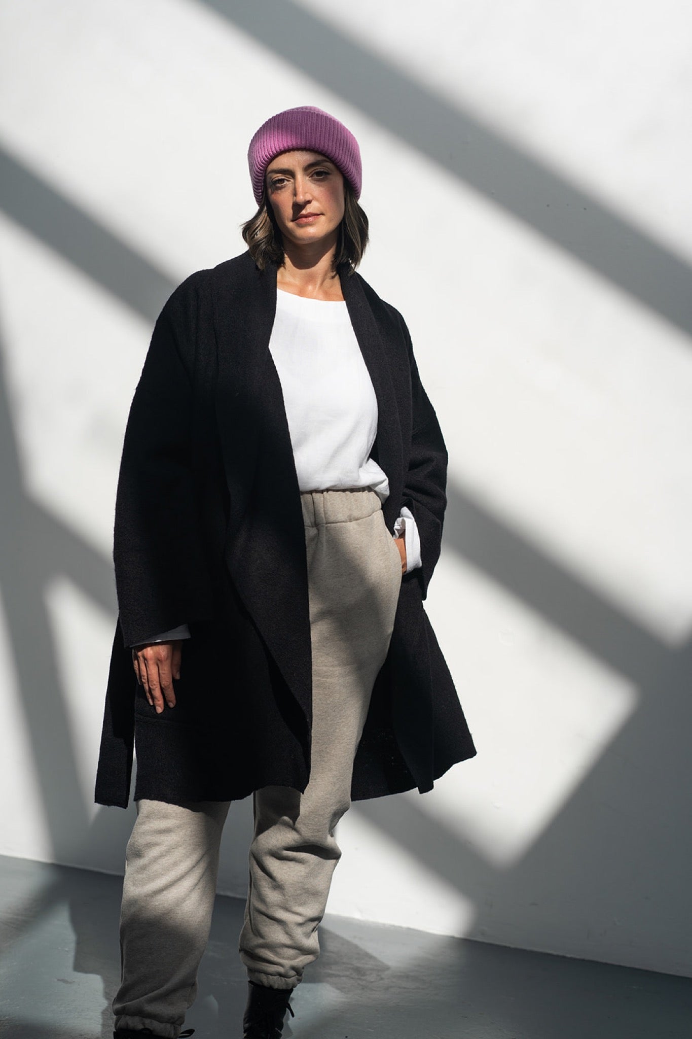 BLACK WOOL WINTER COAT