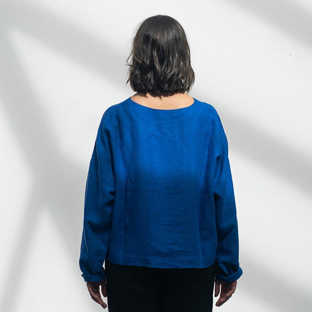 olivia checked linen shirt LAW Design Studio