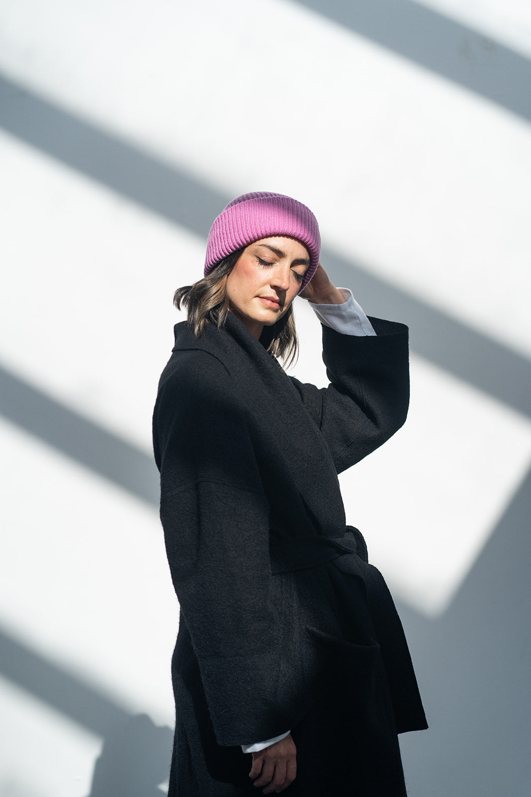 BLACK WOOL WINTER COAT