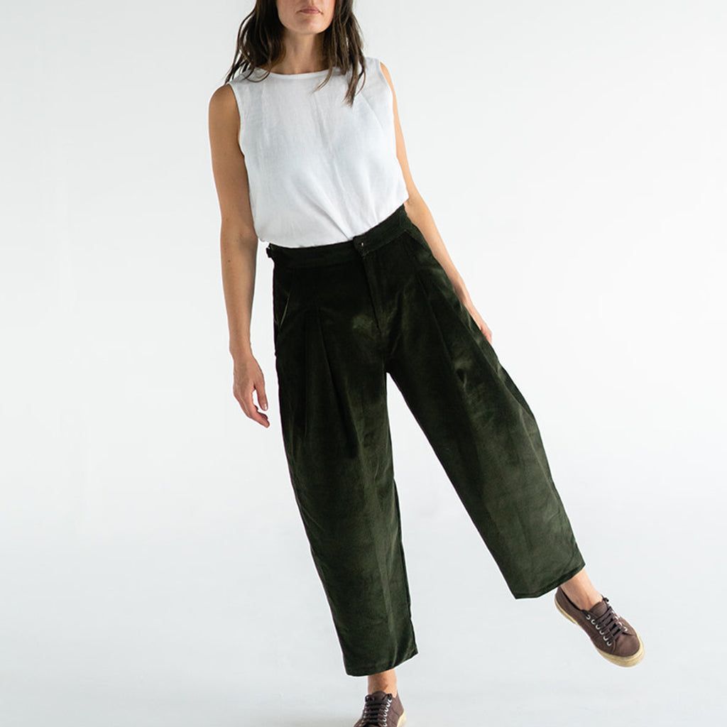KHAKI CORD TROUSERS