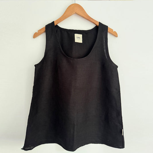 'Margo' Linen Vest - seconds sample size Small
