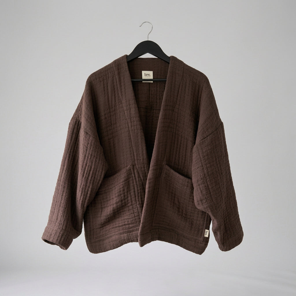 brown padded top
