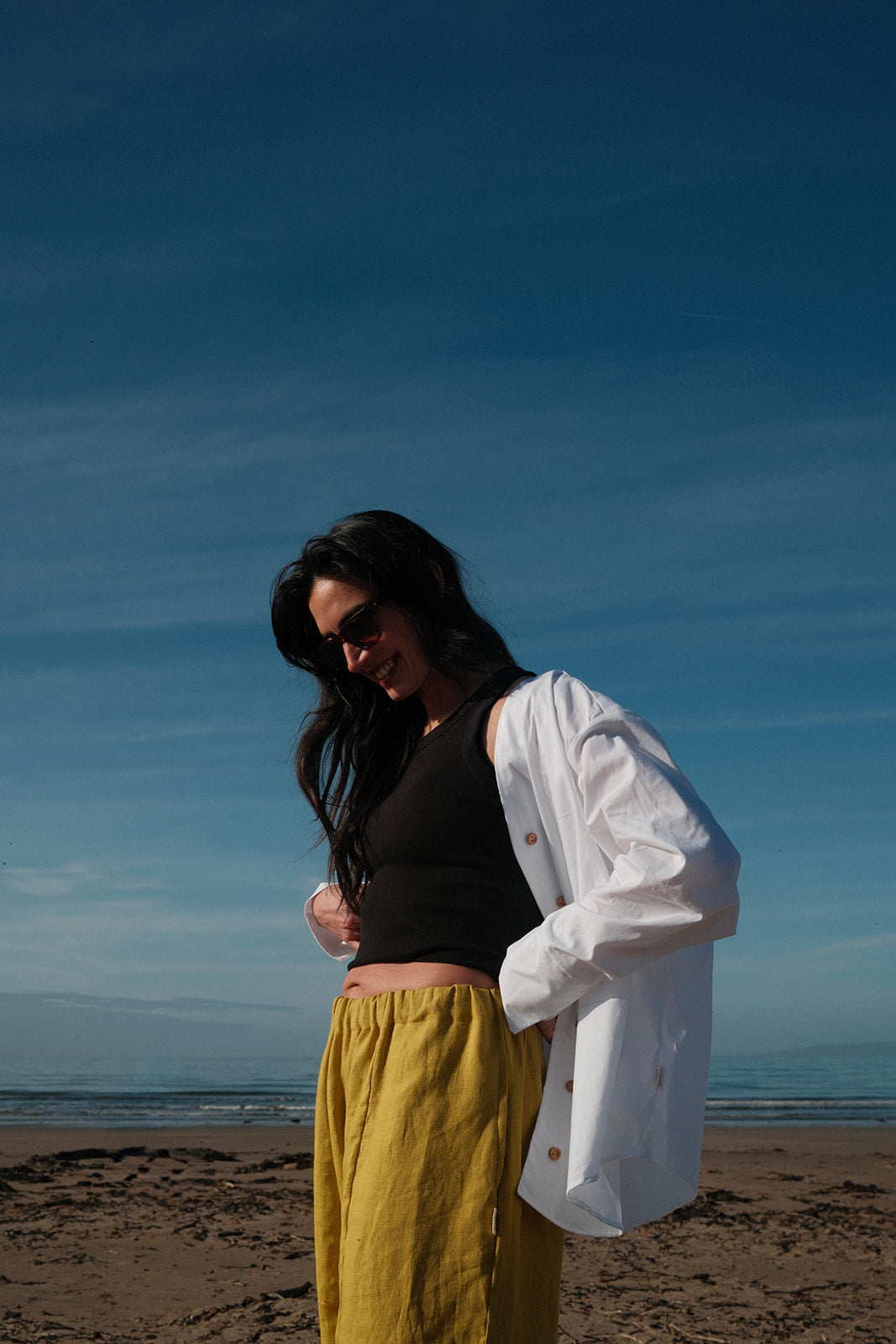 Willow citrus linen Barrel trousers | Made to Order