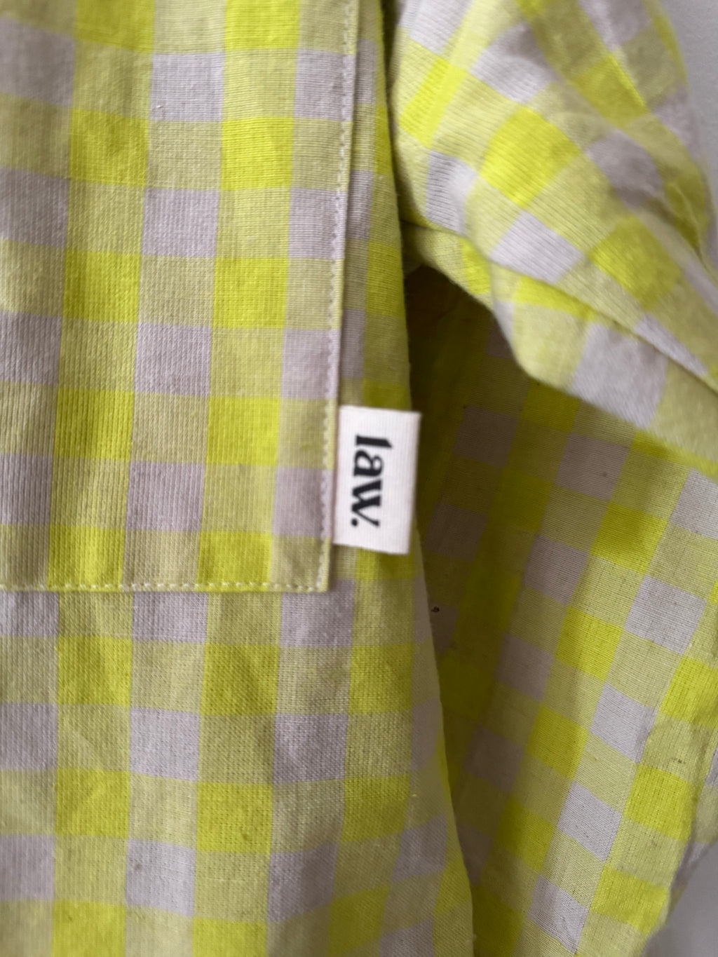 Olivia Long Sleeve yellow neon checks | Ready to ship