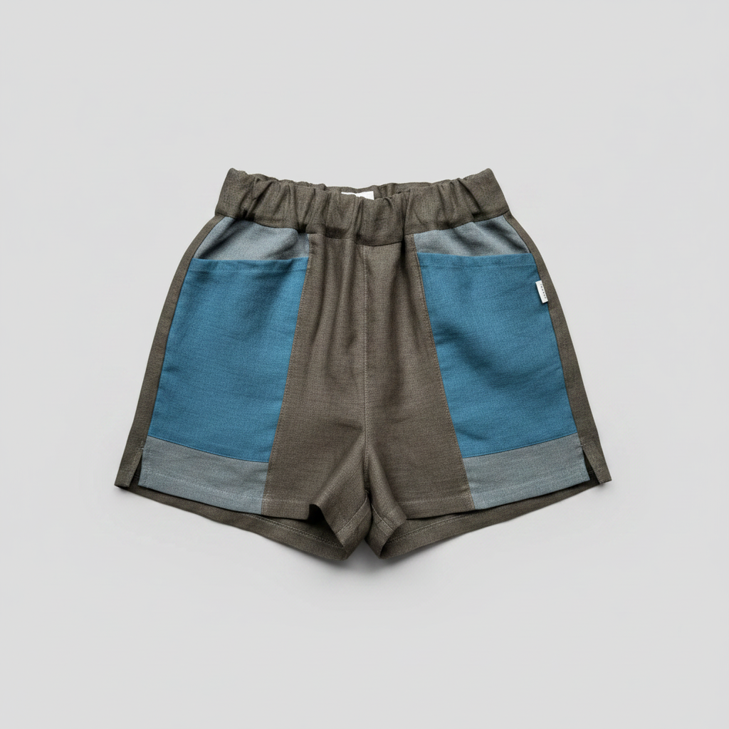 Colour block linen shorts - ready to ship Size Small