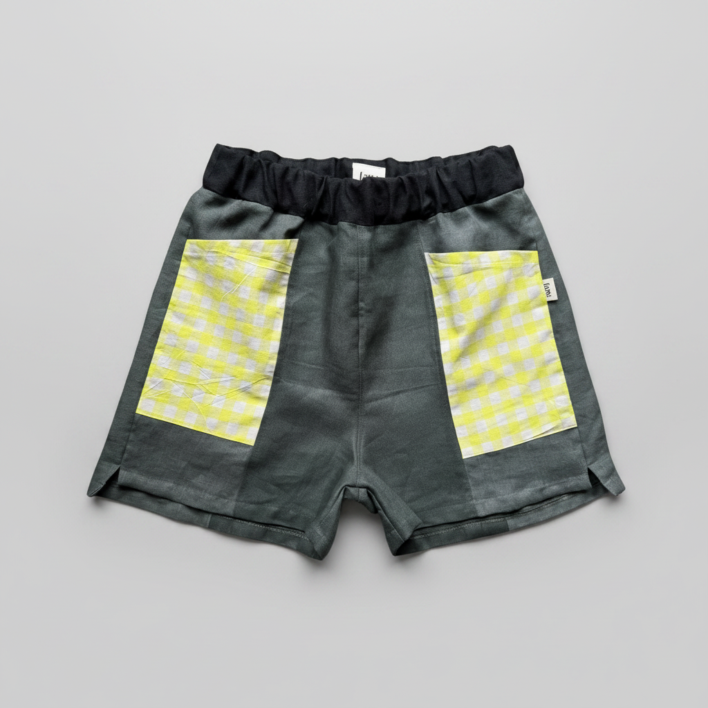 Colour block linen shorts - ready to ship Size Medium
