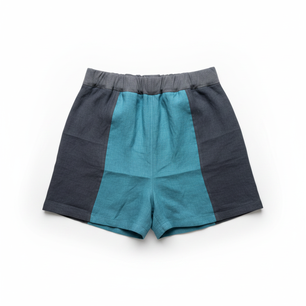 Colour block linen shorts - ready to ship Size Medium