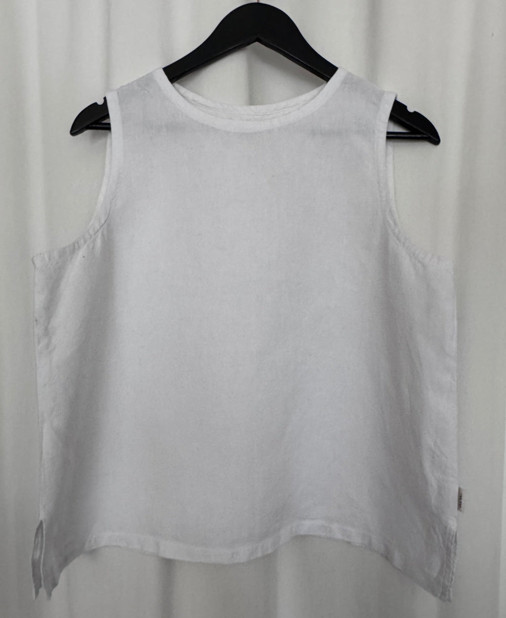 'Alison' Sleeveless Linen Top | size large | pre-loved