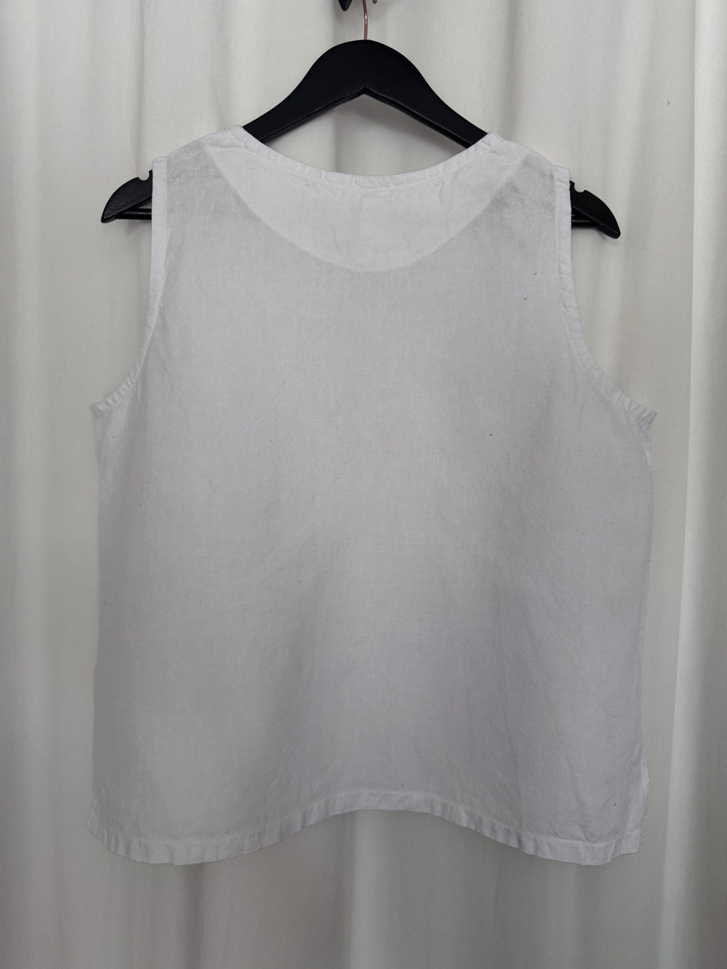 'Alison' Sleeveless Linen Top | size large | pre-loved
