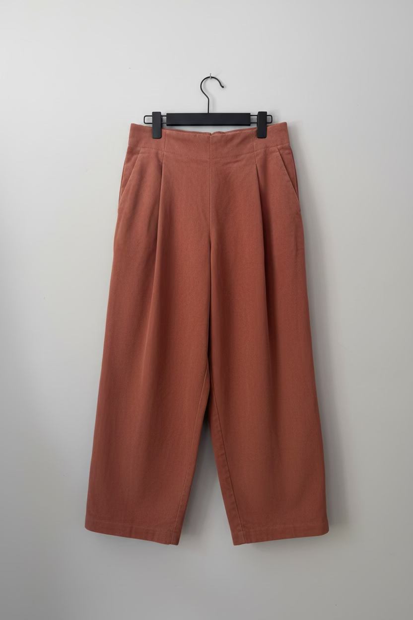 'Morley' Pink Brushed twill trousers - Pre-Loved - Size Small