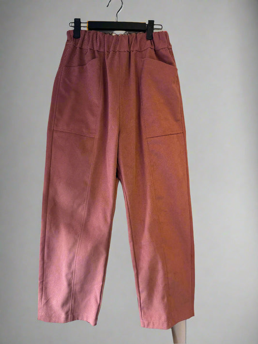 pink twill trousers