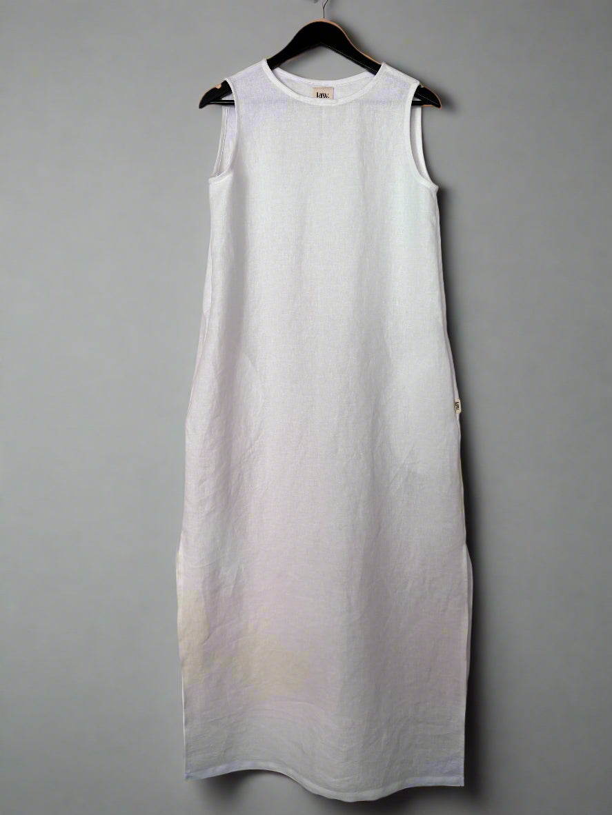 WHITE LINEN DRESS