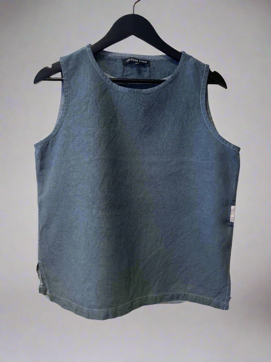 'Alison' Sleeveless Linen Top | size medium | pre-loved
