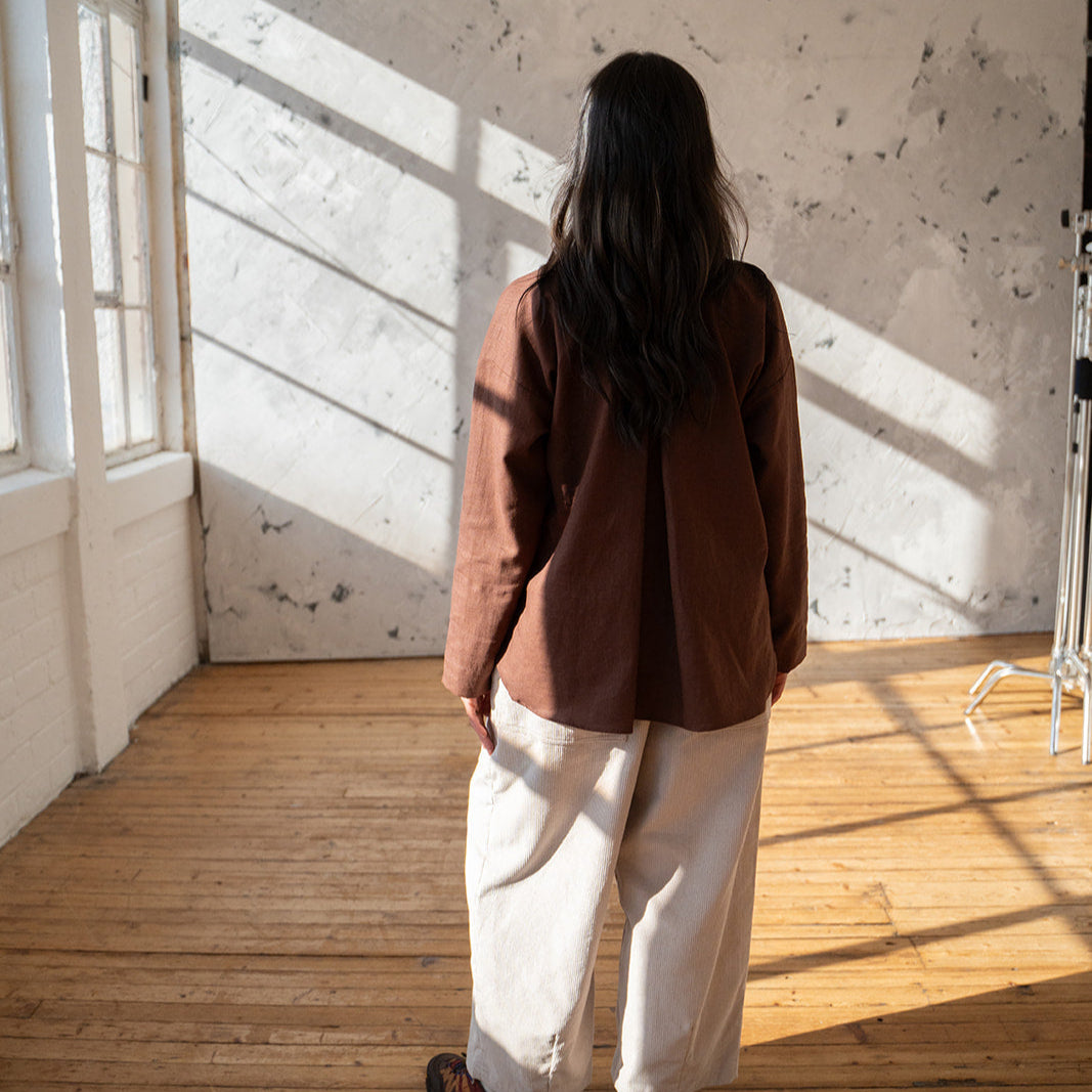 'Edie' Linen Shirt - Made to Order