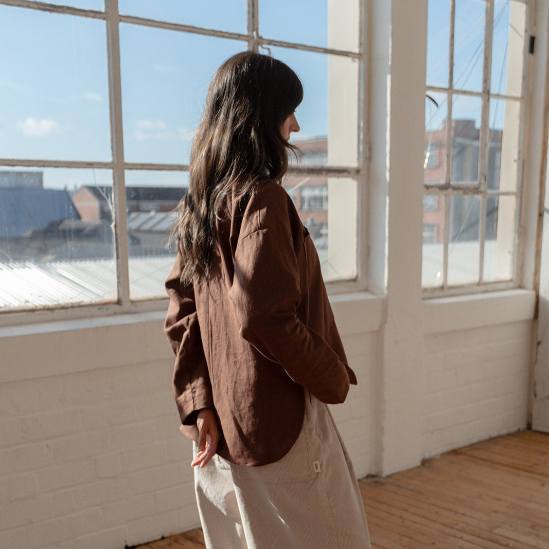'Edie' Linen Shirt - Made to Order