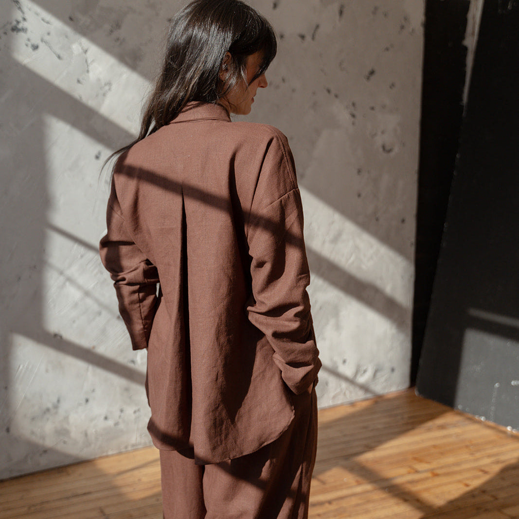 'Edie' Linen Shirt - Made to Order