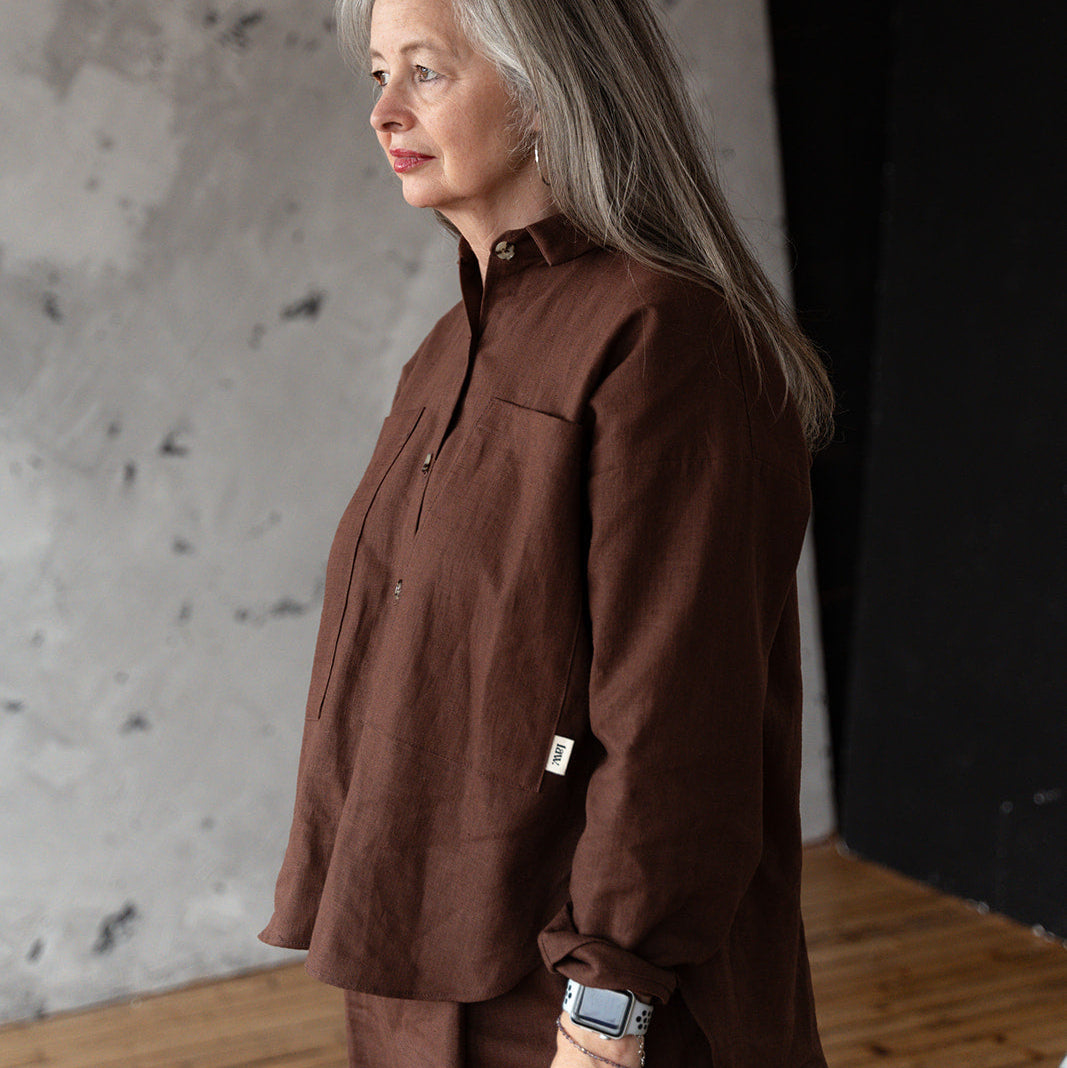 'Edie' Linen Shirt - Made to Order