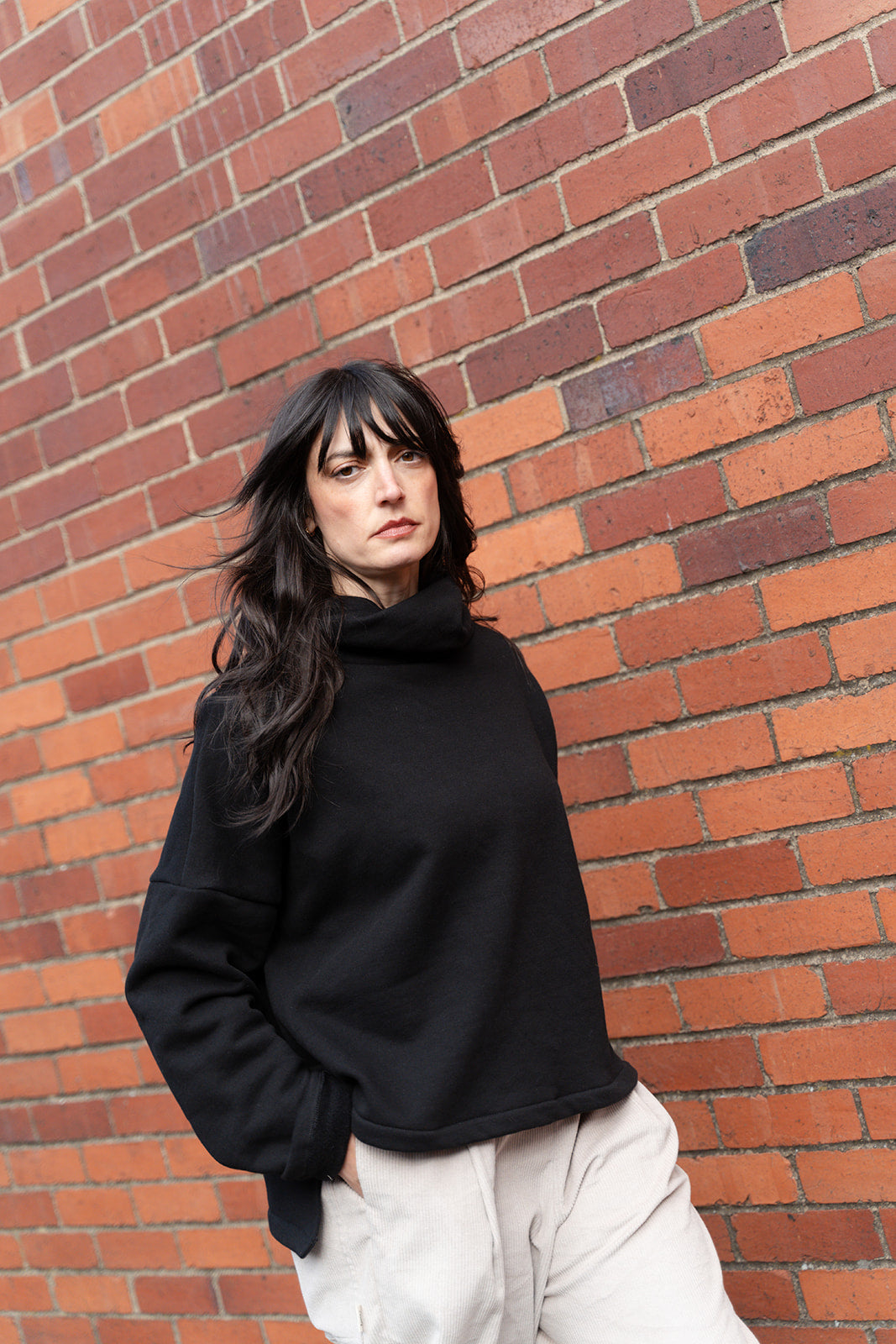 'Laurena' funnel neck sweatshirt - Made to Order