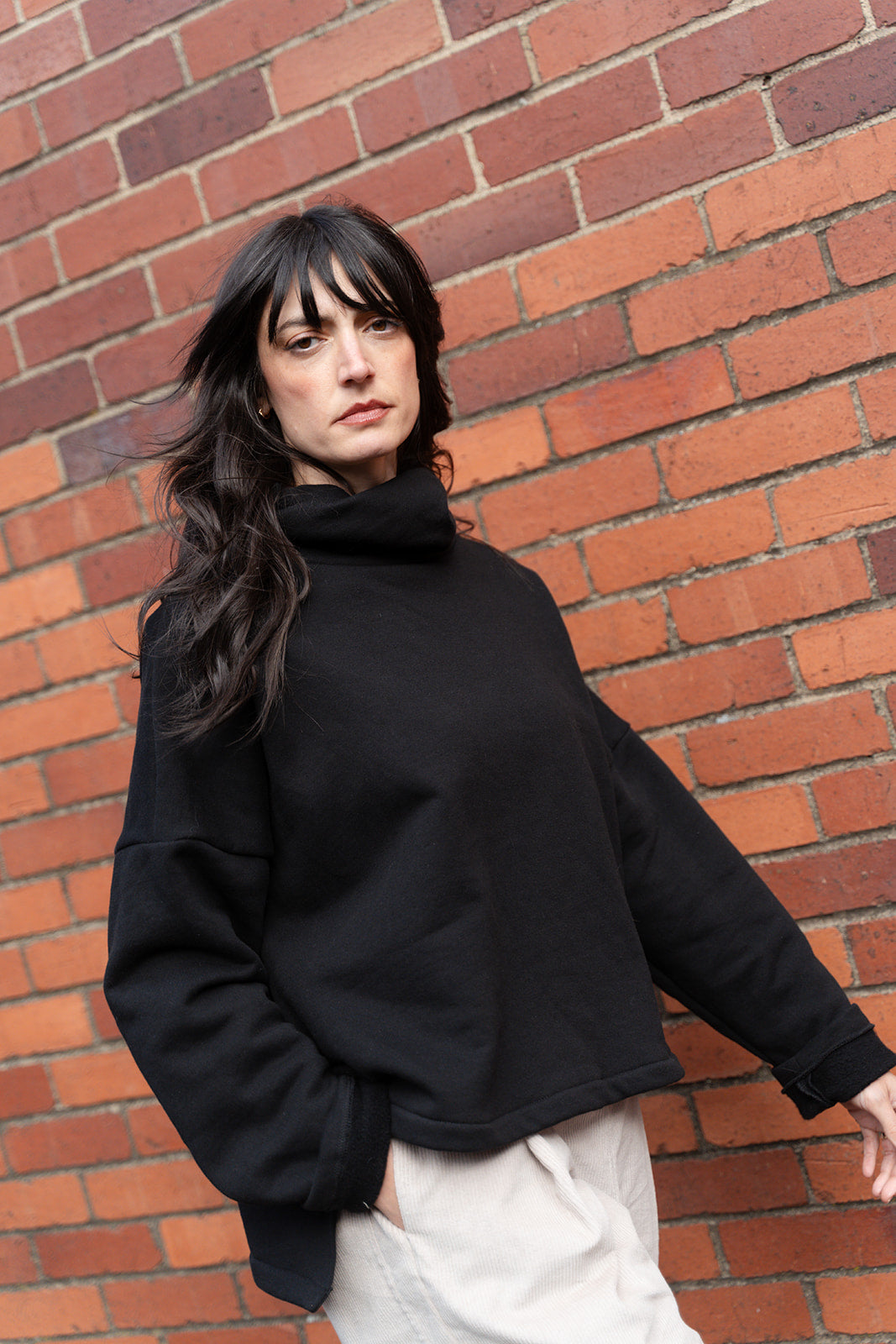 'Laurena' funnel neck sweatshirt - Made to Order