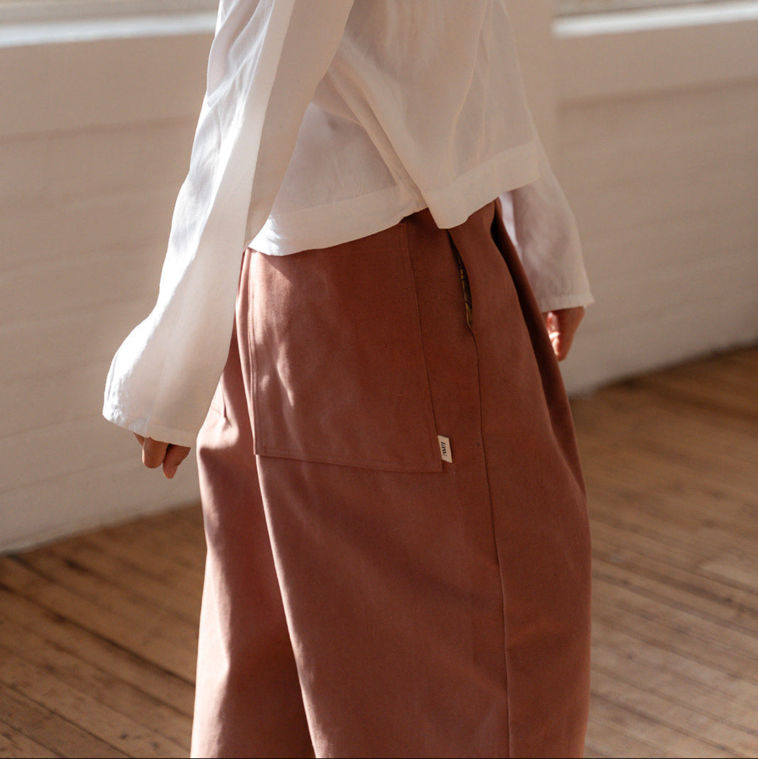 'Morley' Pink Brushed twill trousers - Ready to Ship
