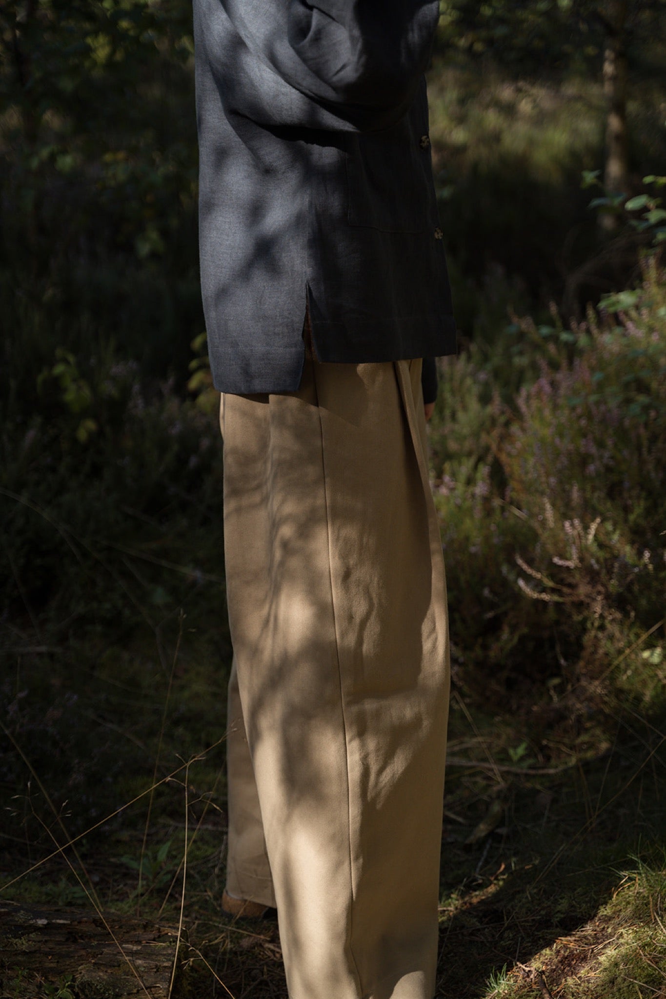 'Morley' Wide leg pleated Trousers - pre-loved size L