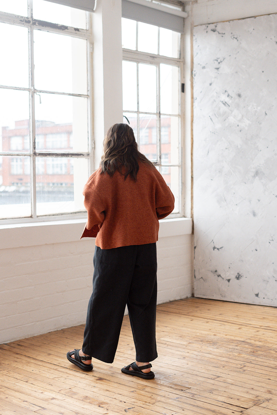 'Georgia' Short wool Jacket - Rust