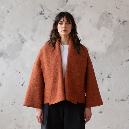 'Georgia' Short wool Jacket - Rust