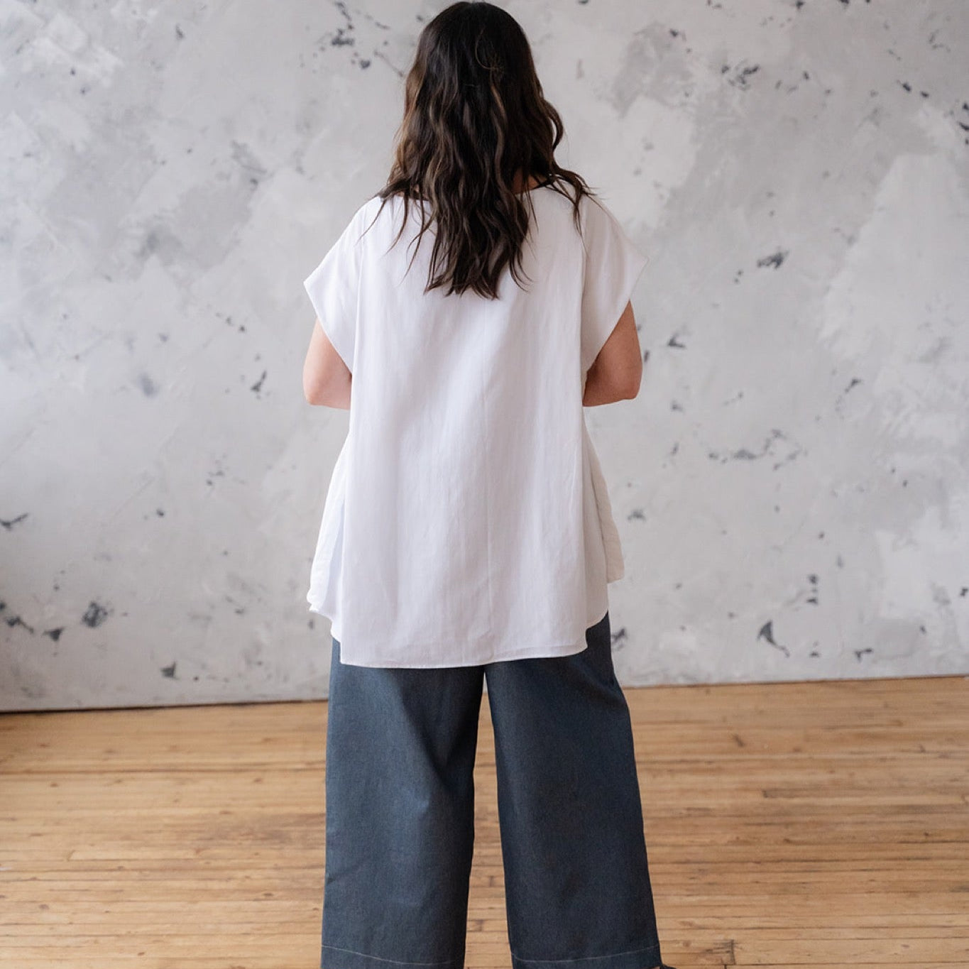 oversized drapey top