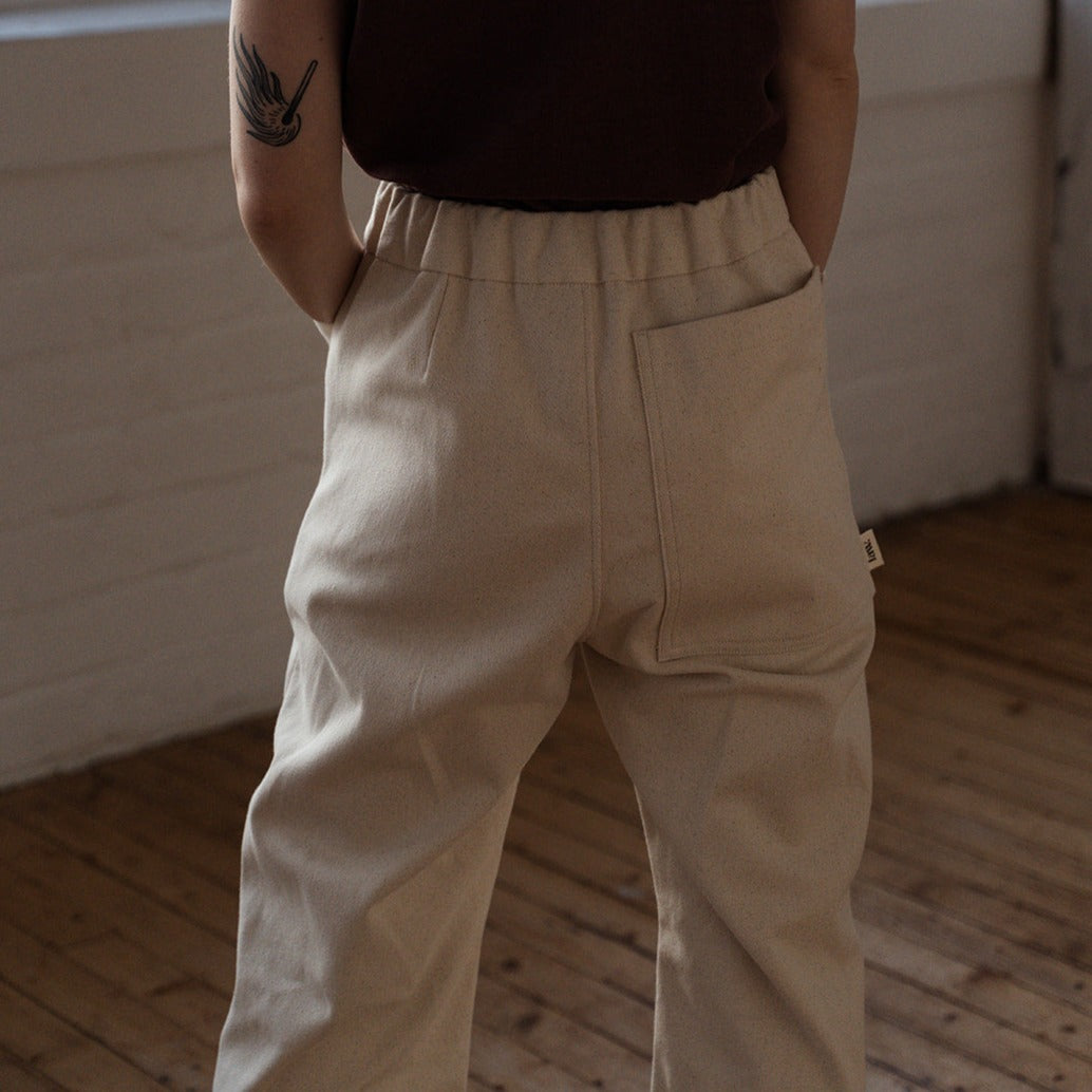 'Daria' Tapered twill trousers.