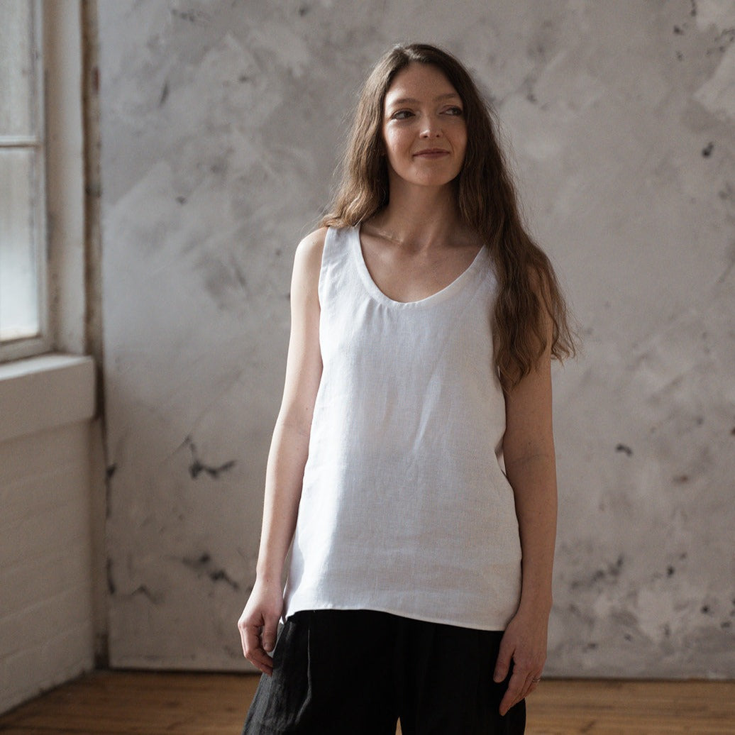 'Margo' Linen Vest ready to ship