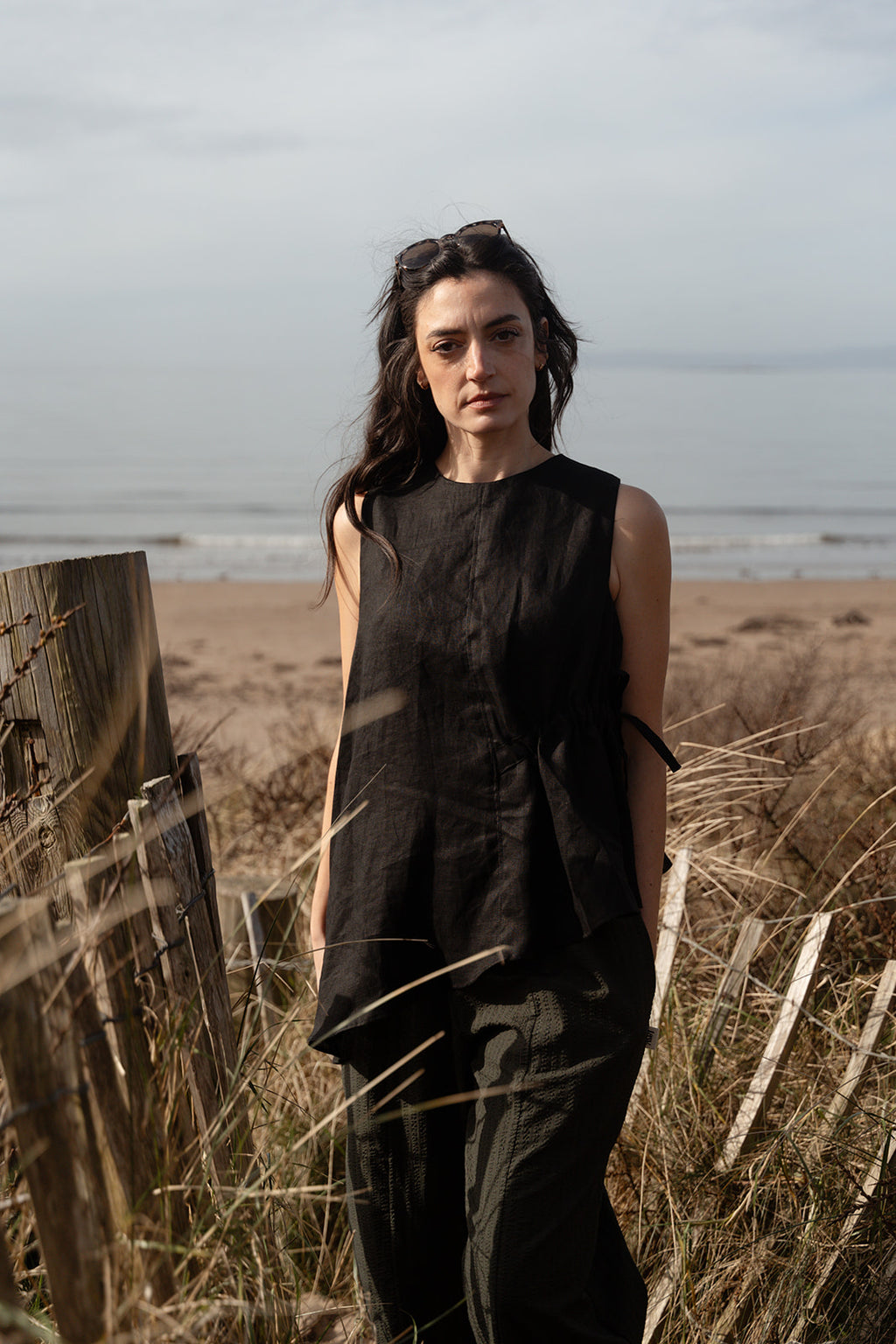 A-symetric linen top | Ready to ship