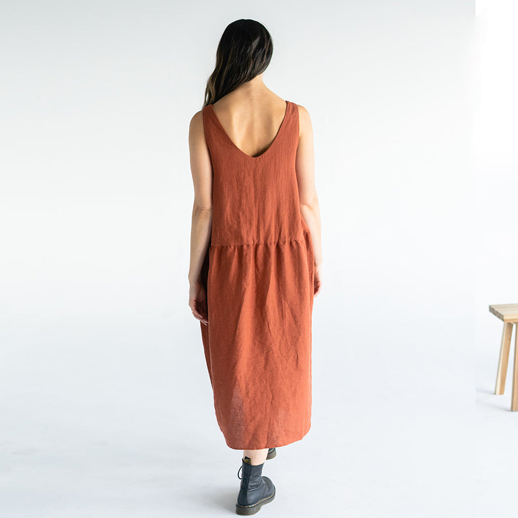 'Mandy' Linen Dress - Ready to ship
