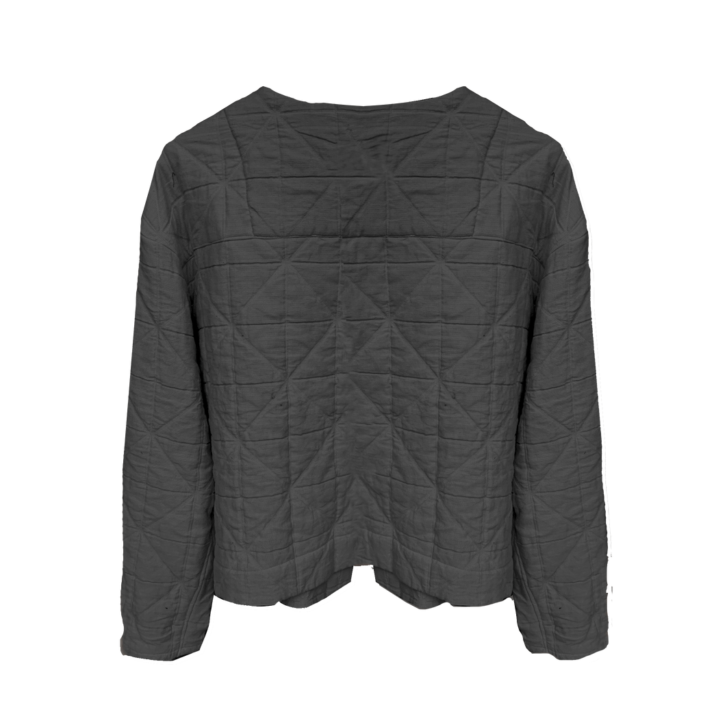 'Elly' Padded Cardigan Black