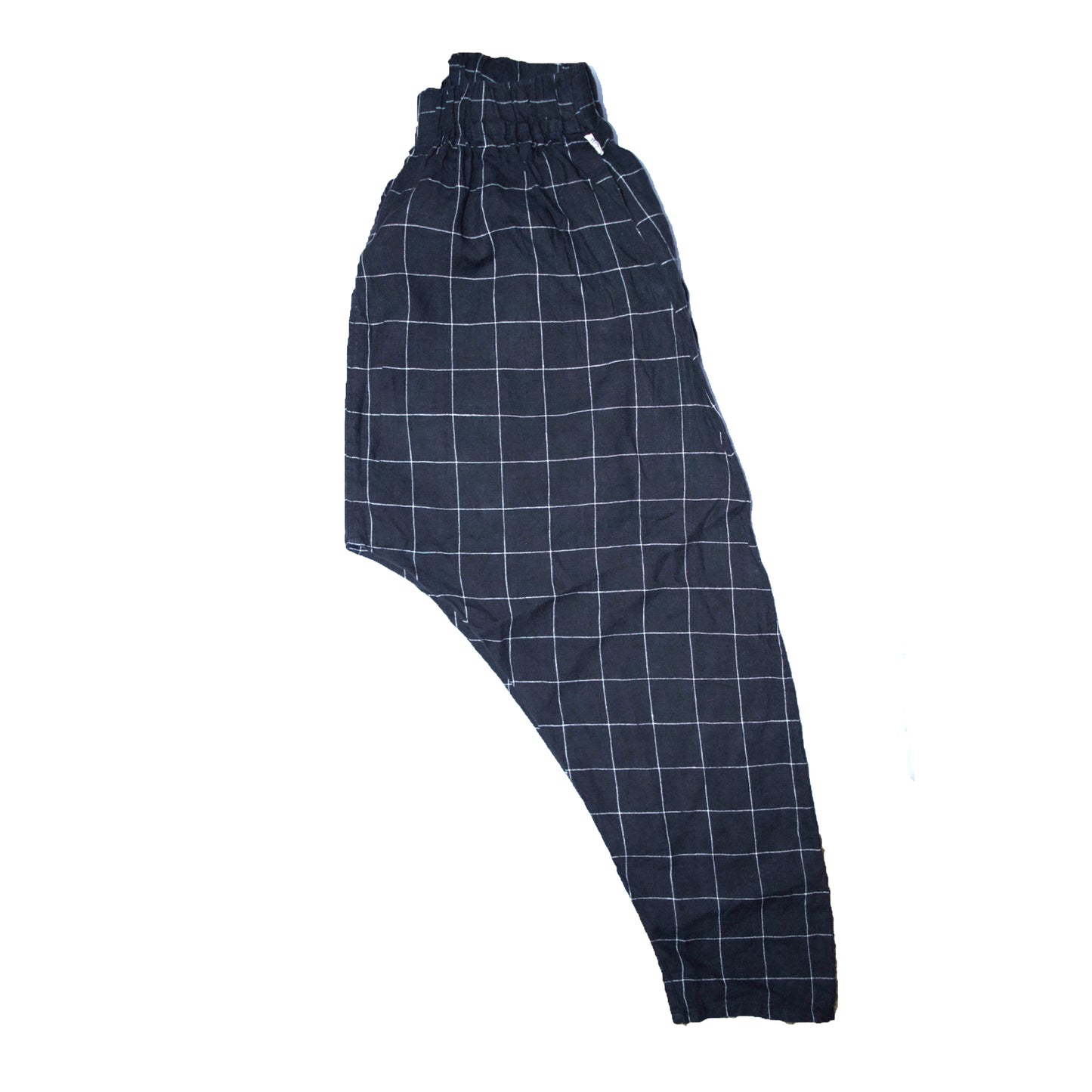 Harem style Check linen trousers | Pre-loved