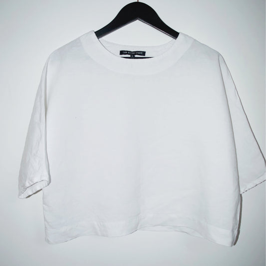 'Olivia' Oversized linen top size S | Pre-loved