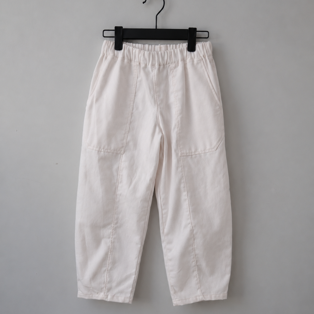 Willow White Canvas Barrel Jeans | Ready to Ship size