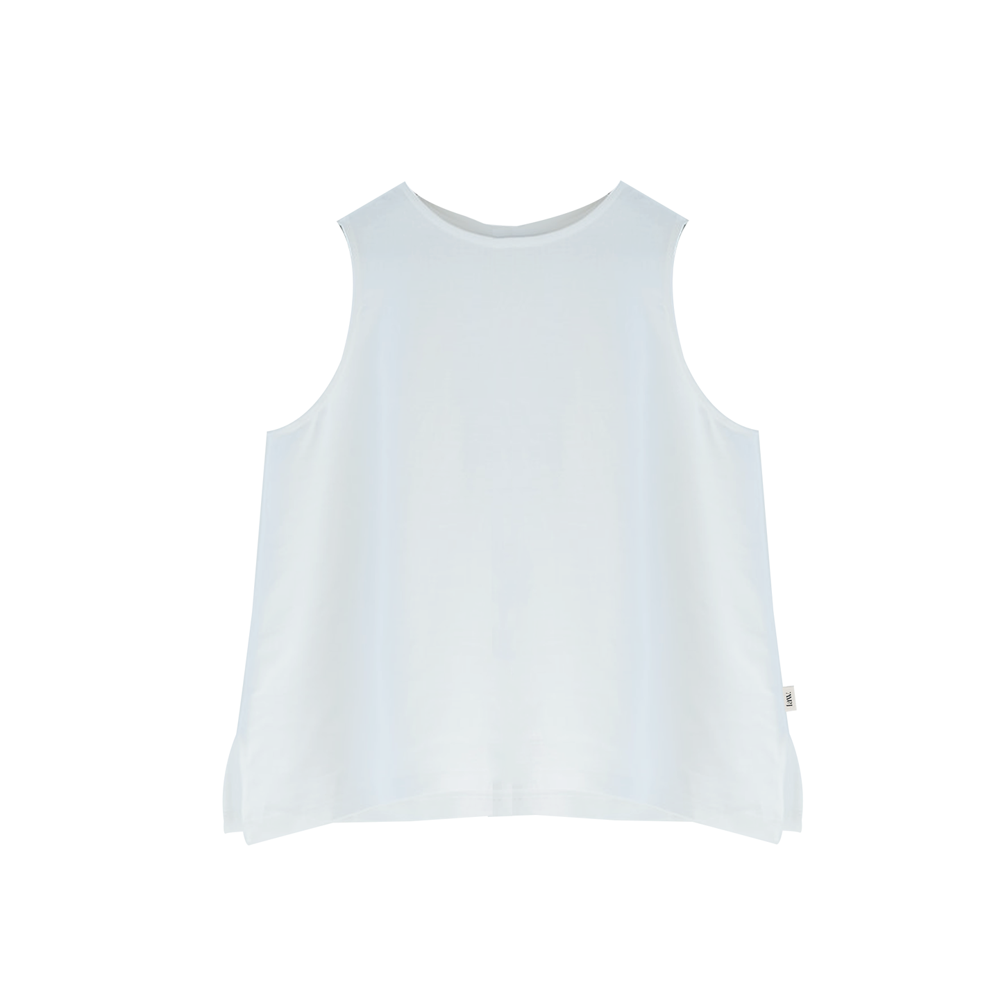 WHITE SLEEVELESS TOP CUT OUT