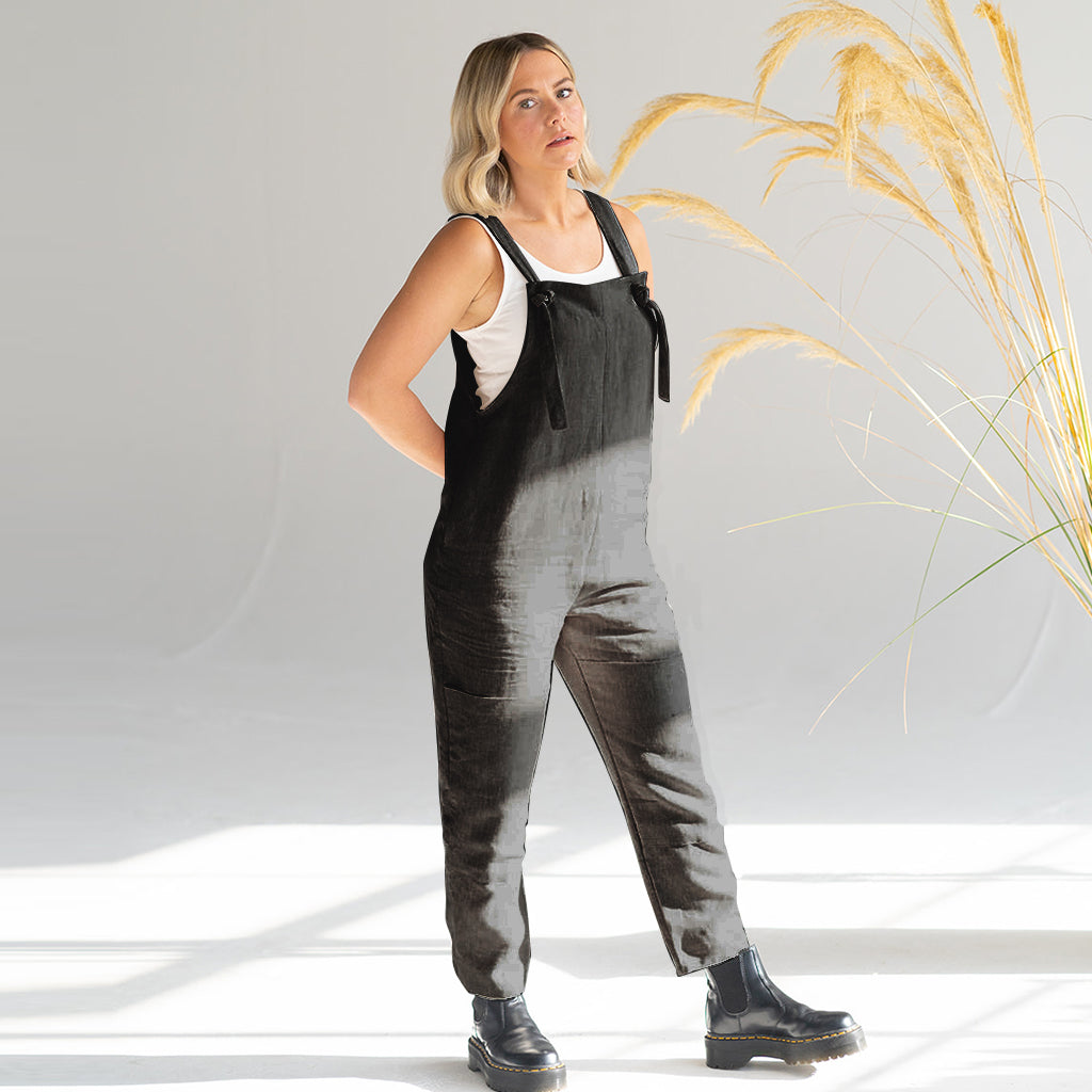 'Charlie' Linen Dungarees