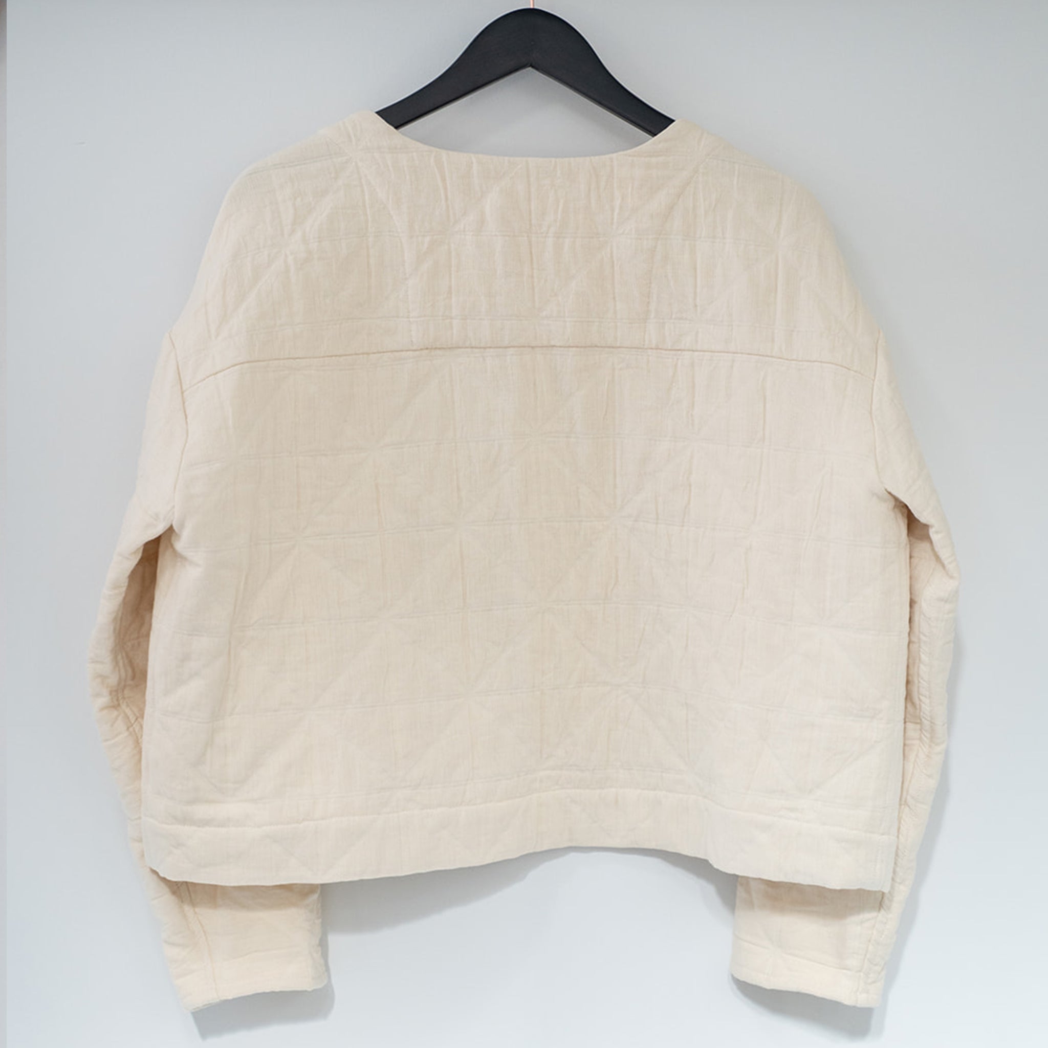 'Elly' Padded Cardigan Ecru