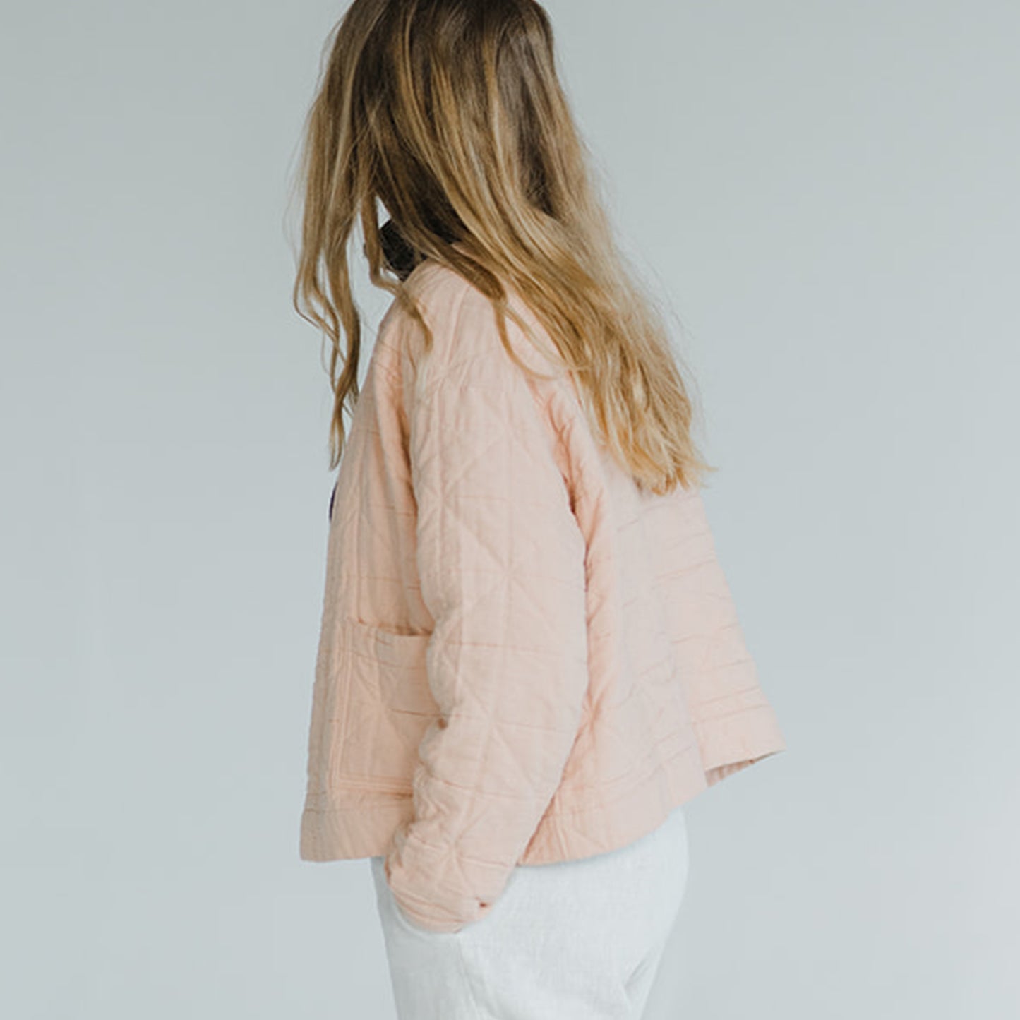 'Elly' Pink Padded Cardigan - Ready to ship